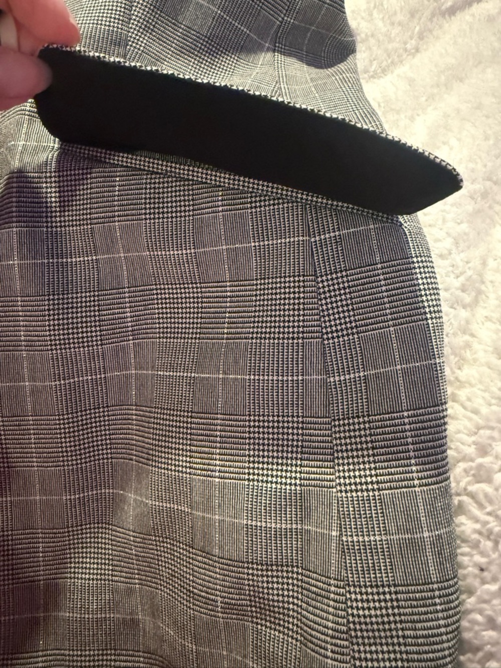 Due Per Due Gray Glen Plaid Blazer Jacket Size 12 Vintage Dark Academia Suit - Picture 8 of 12